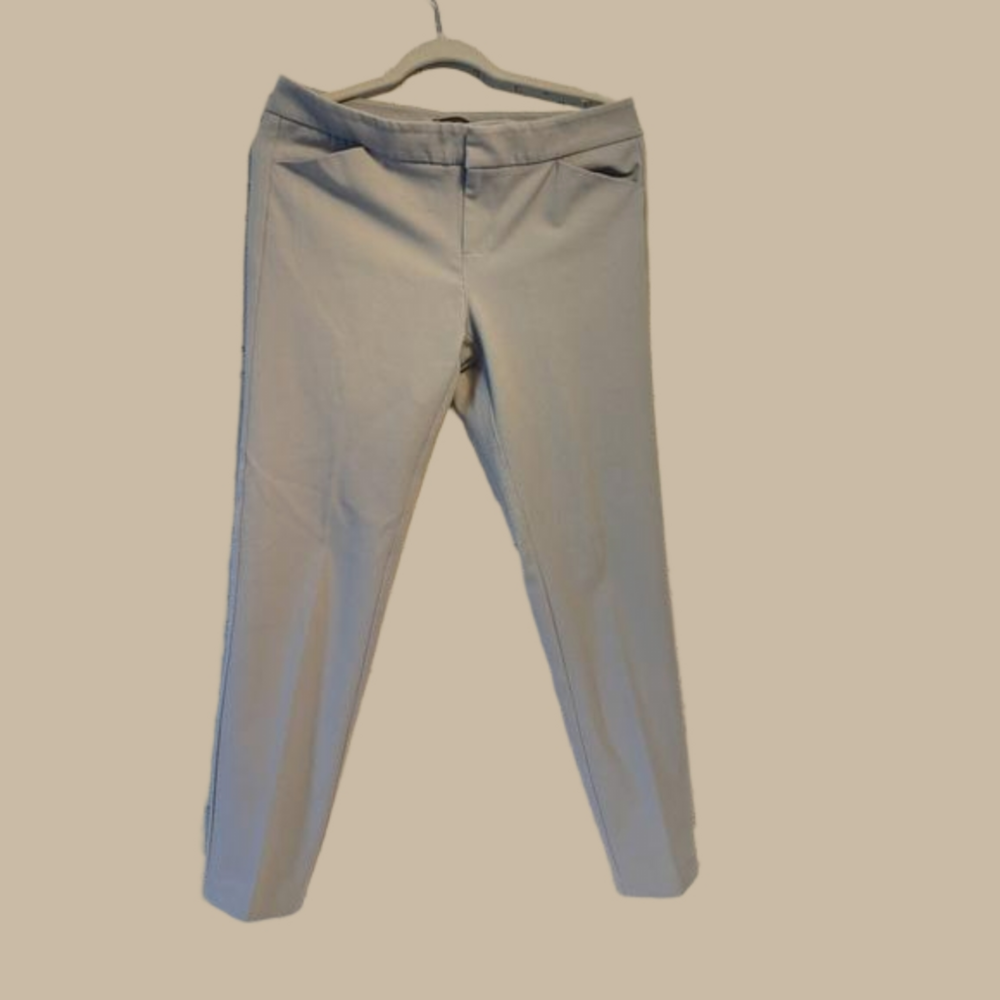 crosby. Dress pants "Skinny Beck" women's 8 mid rise gray khaki office